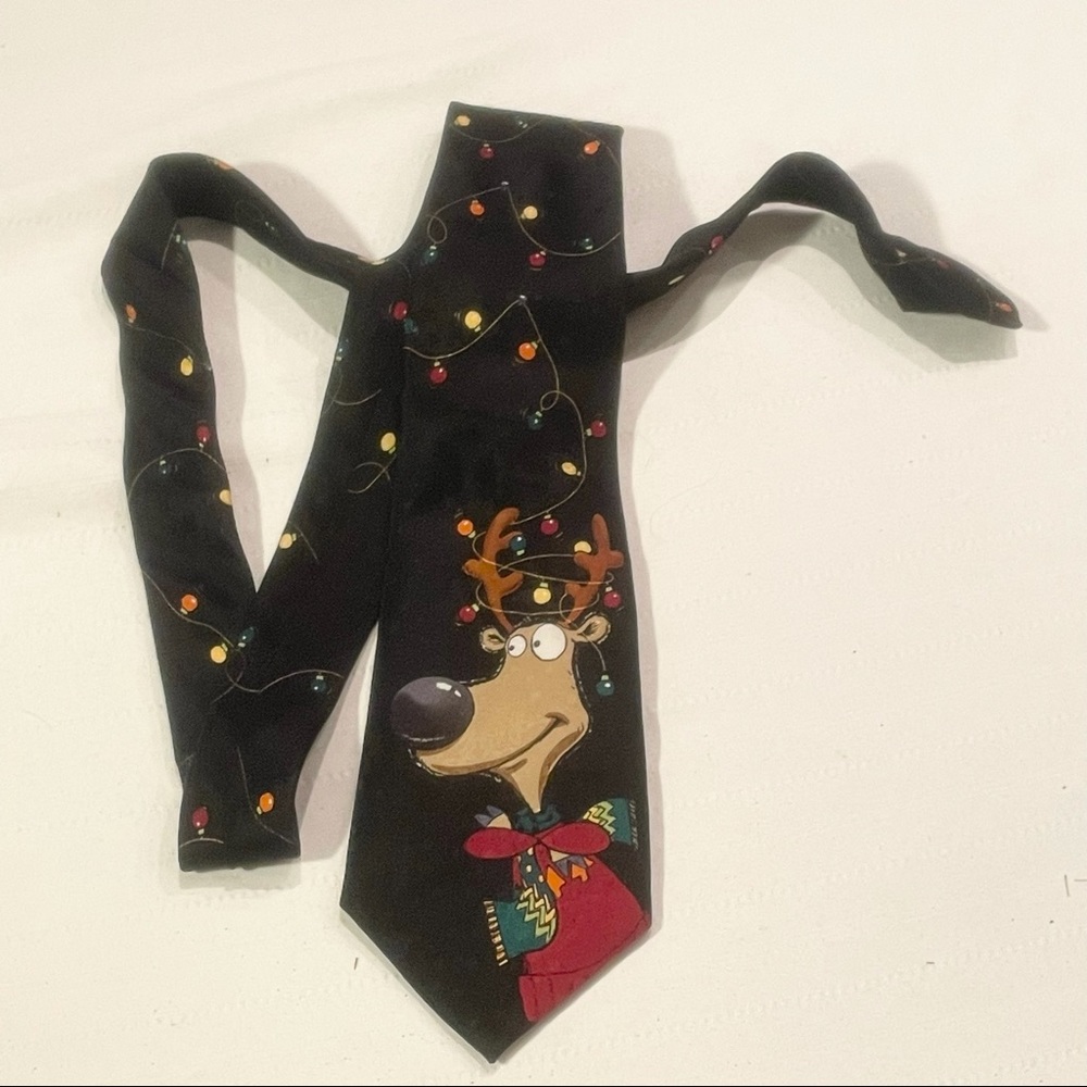 Christmas reindeer tie